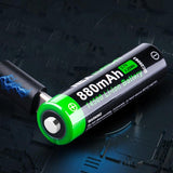 Nextorch 14500 880mAh 3.6V Lithium Ion (Li-ion) Button Top Battery with USB-C Charging Port