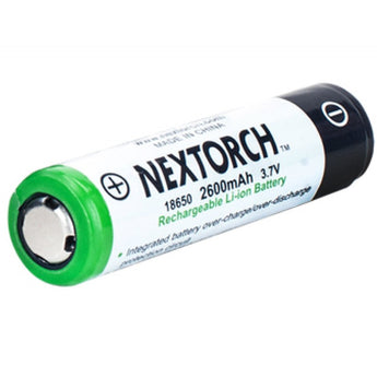 Nextorch 18650 2600mAh 3.7V Lithium Ion (Li-ion) Button Top Battery