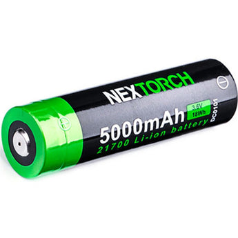 Nextorch 21700 5000mAh 3.6V Lithium Ion (Li-ion) Button Top Battery with Micro USB Charging Port