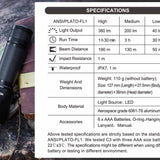 Nextorch C3 LED Flashlight - CREE XP-G3 - 380 Lumens - Includes 3 x AAA
