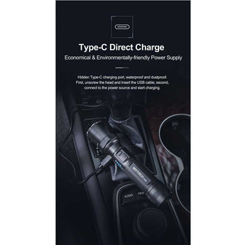 Nextorch P80 USB-C Rechargeable LED Flashlight - 1300 Lumens - Osram P9 - Includes 1 x 18650