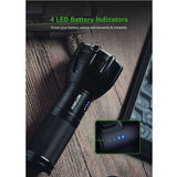 Nextorch Saint Torch 30 USB-C Rechargeable LED Searchlight - 8000 Lumens - 3 x CREE XHP50.2-K4 - Uses Built-In Li-ion Battery Pack