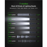 Nextorch Saint Torch 30 USB-C Rechargeable LED Searchlight - 8000 Lumens - 3 x CREE XHP50.2-K4 - Uses Built-In Li-ion Battery Pack