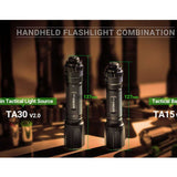 Nextorch T130-V2 LED Tactical Flashlight - 700 Lumens - Osram P9 - Uses 1 x 14500, 1 x CR123A or 1 x 16340
