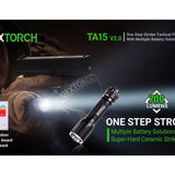 Nextorch T130-V2 LED Tactical Flashlight - 700 Lumens - Osram P9 - Uses 1 x 14500, 1 x CR123A or 1 x 16340