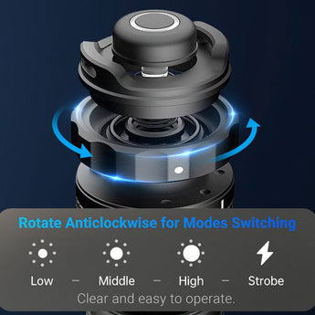 Nextorch TA30C-MAX Tactical LED Flashlight - 3000 Lumens - CREE XHP50D-HI - Includes 1 x USB-C Rechargeable 21700