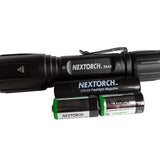 Nextorch TA40 Tactical Flashlight with its included batteries