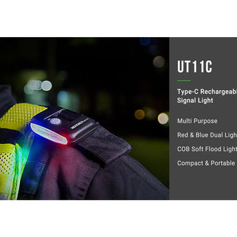 Nextorch UT11C USB-C Rechargeable LED Clip Light - 170 Lumens - Uses Built-in 640mAh Li-ion Battery Pack