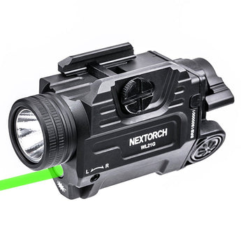 Nextorch WL21 LED Weapon Light with Red, Green, or Infrared Laser - 650 Lumens - Osram P9 - Includes 1 x 16340 with Built-In Charging Port