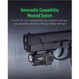 Nextorch WL22 USB-C Rechargeable LED Weapon Light - 650 Lumens - Osram P9 - Includes Built-In Li-ion Battery Pack - With Choice of Red or Green Laser