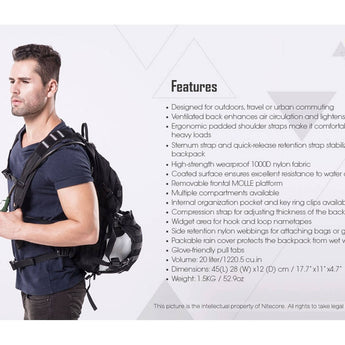 Nitecore BP20 Multi-Purpose Backpack - 20L - Black