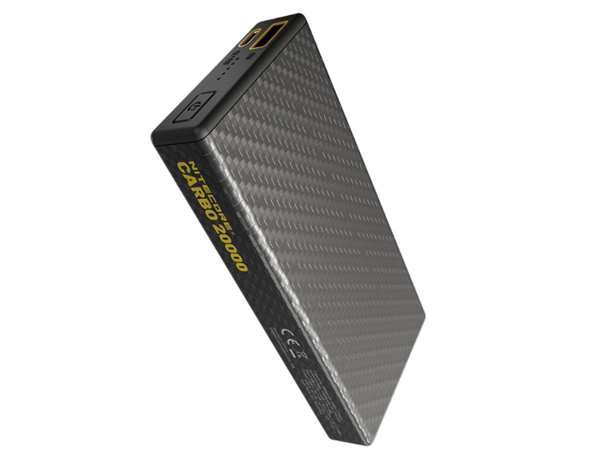 SYSMAX INDUSTRY/Nite Core Nitecore Carbo 20000 Carbon Fiber Li-ion Powerbank - 20000mAh - Includes 1 x USB-C Charging Cable