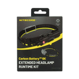 Nitecore Carbon Battery 6K USB-C Rechargeable Extended Runtime Headlamp Kit for the NU40, NU43, NU50 and HC65 UHE