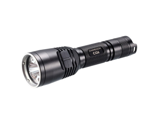 Nitecore Chameleon CG6 Night Hunting Kit - CG6 LED Flashlight - 440 Lumens - with Pressure Switch, Battery Charger, Car Adapter and 18650