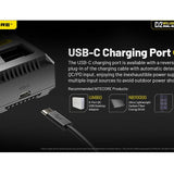 Nitecore Ci2 Dual-Slot USB-C Smart Charger for Li-ion, Ni-Cd and NiMH Batteries