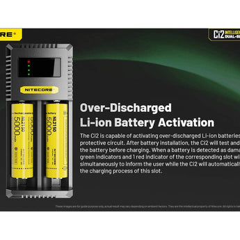 Nitecore Ci2 Dual-Slot USB-C Smart Charger for Li-ion, Ni-Cd and NiMH Batteries