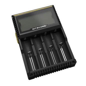 Nitecore Digicharger D4 4-Channel Smart Battery Charger for Li-ion, Ni-Cd, and NiMH Batteries
