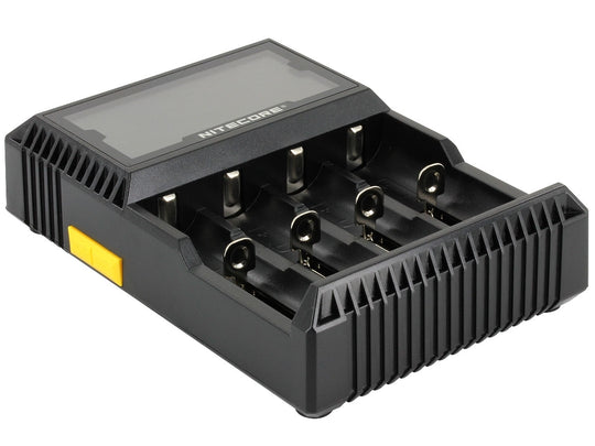 Nitecore Digicharger D4 4-Channel Battery Charger - Angled View