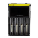 Nitecore Digicharger D4 4-Channel Smart Battery Charger for Li-ion, Ni-Cd, and NiMH Batteries
