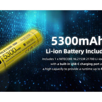 Nitecore DL30 LED Diving Flashlight - 1100 Lumens - Includes 1 x NL2153R