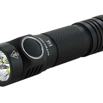 Nitecore E4K Compact EDC Flashlight - 4 x CREE XP-L2 V6 - 4400 Lumens - Uses 1 x USB-C Rechargeable 21700 (Included) or 2 x CR123A or 2 x RCR123