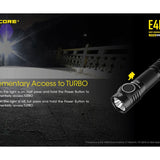 Nitecore E4K Compact EDC Flashlight - 4 x CREE XP-L2 V6 - 4400 Lumens - Uses 1 x USB-C Rechargeable 21700 (Included) or 2 x CR123A or 2 x RCR123