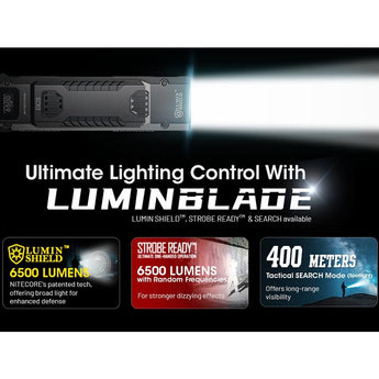 Nitecore EDC29 USB-C Rechargeable LED Flashlight - 6500 Lumens - 2 x NiteLab UHi 20 - Uses Built-in 2500mAh Li-ion Battery Pack