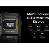 Nitecore EDC29 USB-C Rechargeable LED Flashlight - 6500 Lumens - 2 x NiteLab UHi 20 - Uses Built-in 2500mAh Li-ion Battery Pack