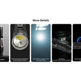 Nitecore EDC33 USB-C rechargeable Tactical LED Flashlight - NiteLab Uhi 20 MAX - 4000 Lumens - Uses Built-in 4000mAh Li-ion Battery Pack