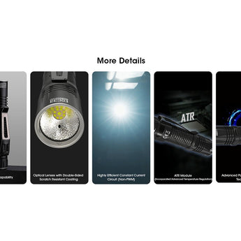 Nitecore EDC33 USB-C rechargeable Tactical LED Flashlight - NiteLab Uhi 20 MAX - 4000 Lumens - Uses Built-in 4000mAh Li-ion Battery Pack