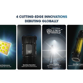 Nitecore EDC33 USB-C rechargeable Tactical LED Flashlight - NiteLab Uhi 20 MAX - 4000 Lumens - Uses Built-in 4000mAh Li-ion Battery Pack