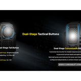 Nitecore EDC37 USB-C Rechargeable LED Flashlight - 8000 Lumens -  2 x NiteLab UHi - Uses Built-in Li-ion Battery Pack