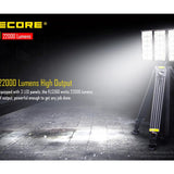 Nitecore FLS360 Rechargeable Field Lighting System and Optional Flight Case Kit - 22000 Lumens - CREE XM-L2 - Uses Built-in 600Wh Li-ion Battery Pack