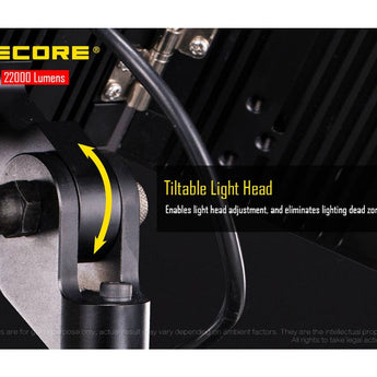 Nitecore FLS360 Rechargeable Field Lighting System and Optional Flight Case Kit - 22000 Lumens - CREE XM-L2 - Uses Built-in 600Wh Li-ion Battery Pack