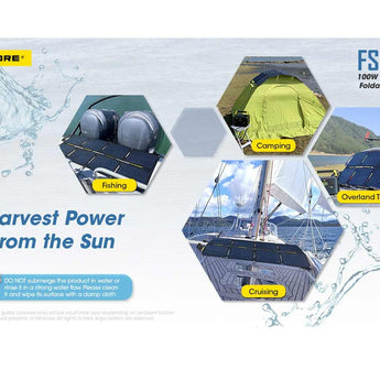 Nitecore FSP100W 100W ETFE Waterproof Foldable Solar Panel