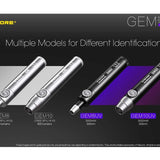 Nitecore GEM 8 Jeweler Light - CREE XP-L HI V3 LED - 500 Lumens - Uses 1 x 18650 or 2 x CR123A