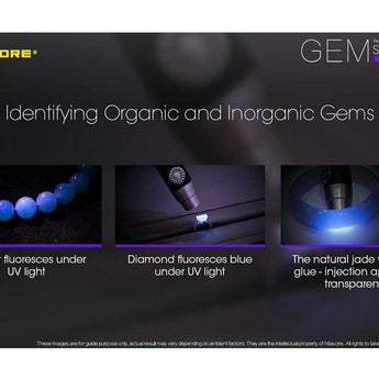 Nitecore GEM 8 Jeweler Light - CREE XP-L HI V3 LED - 500 Lumens - Uses 1 x 18650 or 2 x CR123A