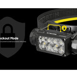 Nitecore HC65-UHE Rechargeable LED Flashlight - NiteLab UHE LED - 2000 Lumens - Uses NL1840HP 4000mAh 18650 Lithium-ion Battery - Black or Grey