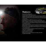 Nitecore HC65-UHE Rechargeable LED Flashlight - NiteLab UHE LED - 2000 Lumens - Uses NL1840HP 4000mAh 18650 Lithium-ion Battery - Black or Grey