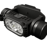 Nitecore HC65M-V2 USB-C Rechargeable Triple Output LED Helmet Light - Luminus SST-40-W - 1750 Lumens - Includes 1 x 18650