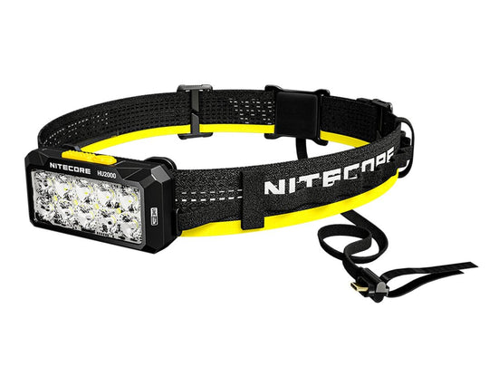 Nitecore HU2000 High Output LED Work Headlamp - 2000 Lumens - 10 x NiteLab UHE - Uses USB-C Power Source