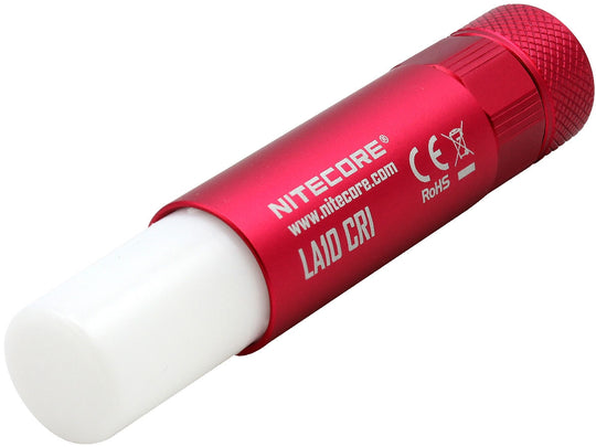 Nitecore LA10 CRI Mini Camp Light with Magnetic Tail - Nichia NVS L2198 LED - 85 Lumens - Uses 1 x AA - Ruby