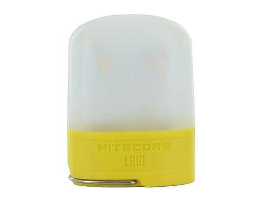 Nitecore LR10 Rechargeable Camping Lantern - 9 x High CRI LEDs - 250 Lumens - Includes Built-In Li-Ion Battery Pack - Yellow