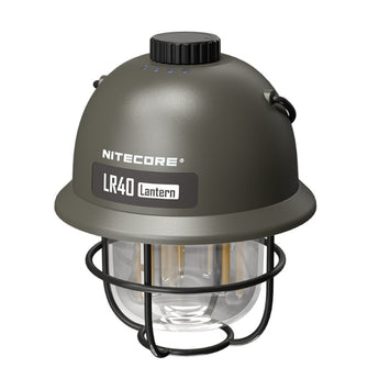 Nitecore LR40 USB-C Rechargeable LED Lantern - 100 Lumens - Uses Built-in 4000mAh Li-ion Battery Pack - in Army Green or White