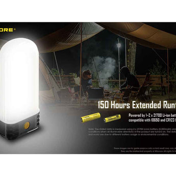 Nitecore LR60 USB-C Rechargeable LED Lantern - 280 Lumens - High CRI - Uses 2 x 21700