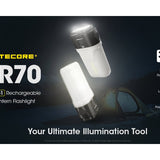 Nitecore LR70 USB-C Rechargeable LED Flashlight - 3000 Lumens - Luminus SST40 - Uses Built-in Li-ion Battery Pack
