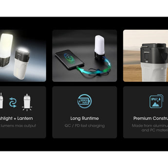 Nitecore LR70 USB-C Rechargeable LED Flashlight - 3000 Lumens - Luminus SST40 - Uses Built-in Li-ion Battery Pack