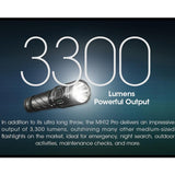 Nitecore MH12 Pro USB-C Rechargeable LED Flashlight - 3300 Lumens - Uhi 40 LED - Includes 1 x 21700