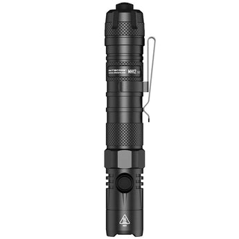 Nitecore Multitask Hybrid MH12 V2 USB-C Rechargeable Flashlight - CREE XP-L2 V6 LED - 1200 Lumens - Uses 1 x 21700 (Included) or 1 x 18650 or 2 x CR123As
