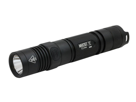 Nitecore Multitask Hybrid MH12GT USB Rechargeable Tactical Flashlight - Angle Shot